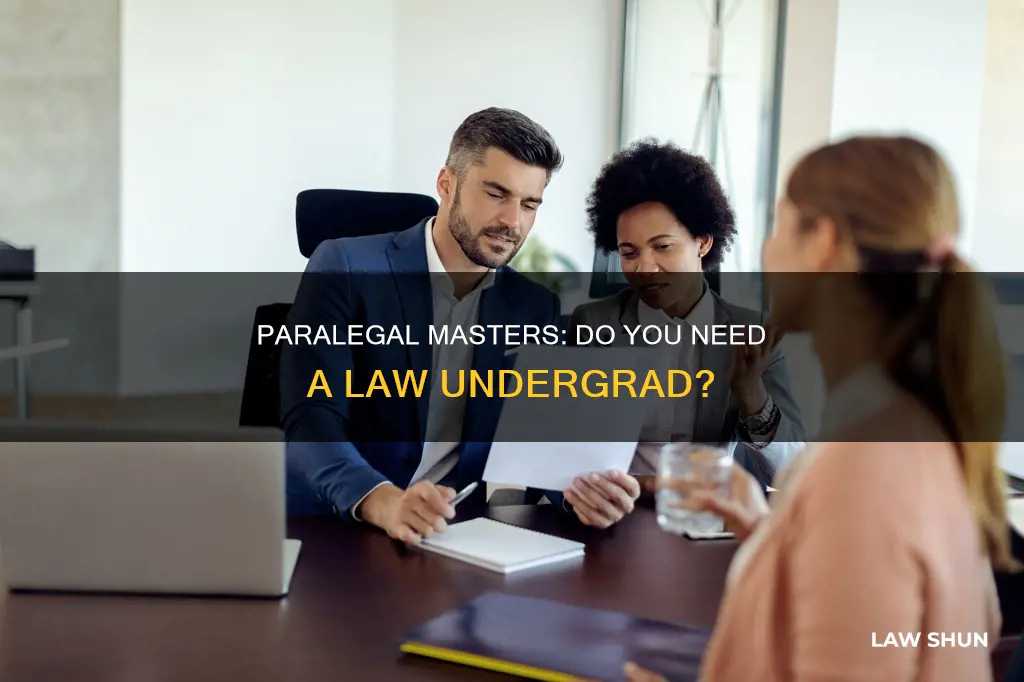 can you apply for paralegal masters without law undergraduates