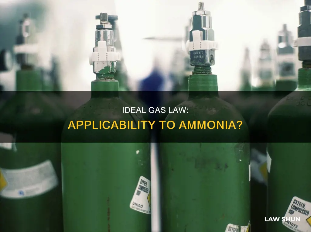 can you apply ideal gas law applicable to ammonia