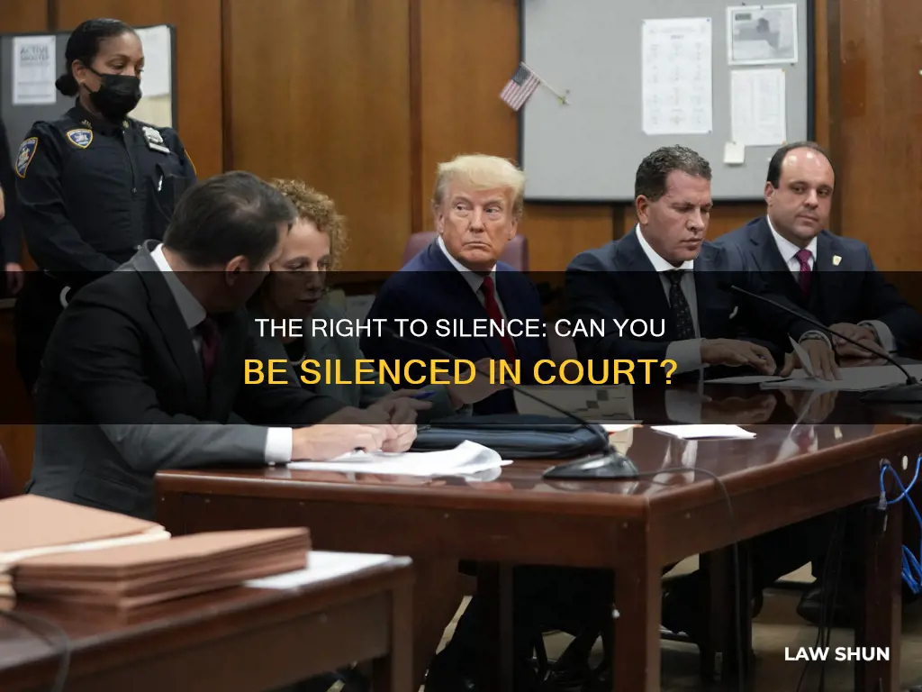 can you be silenced in a court of law