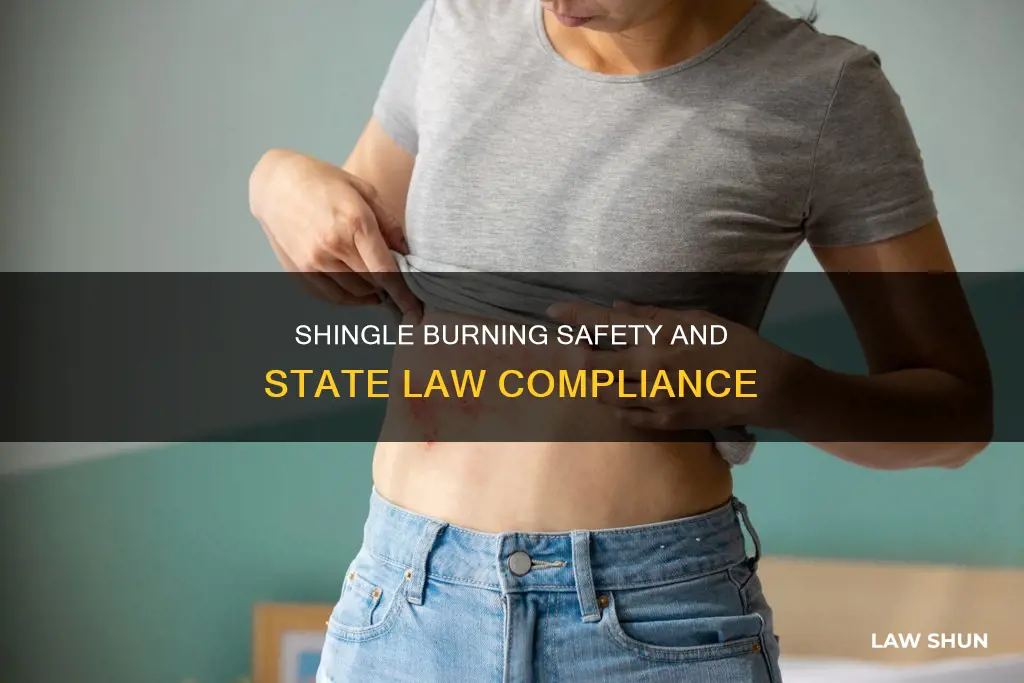 can you burn shingles nd state law
