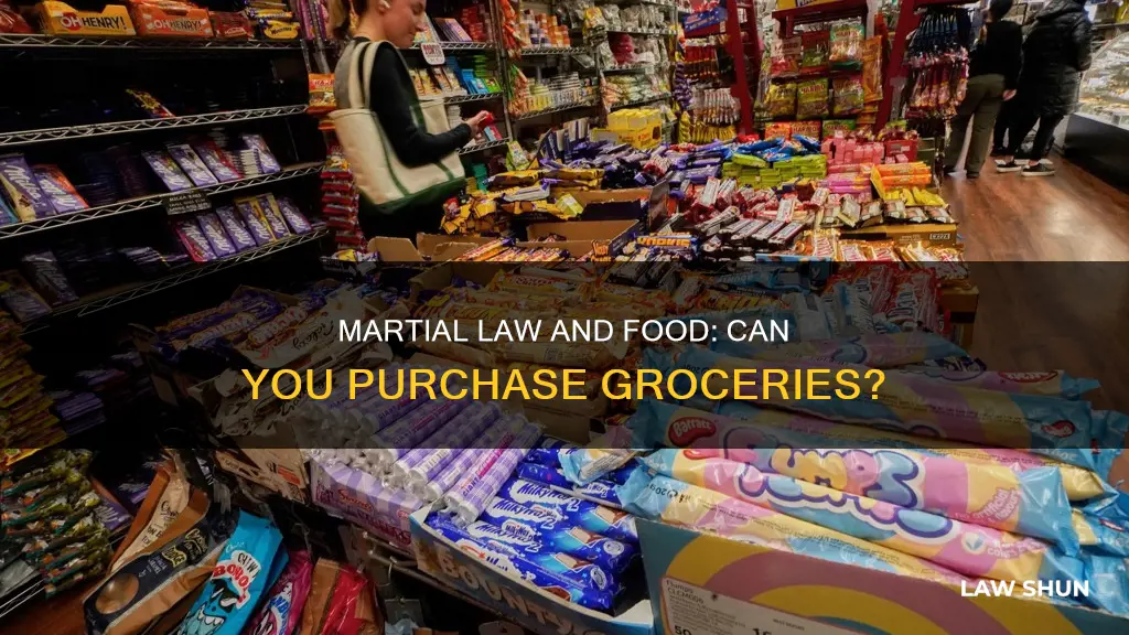 can you buy food during martial law