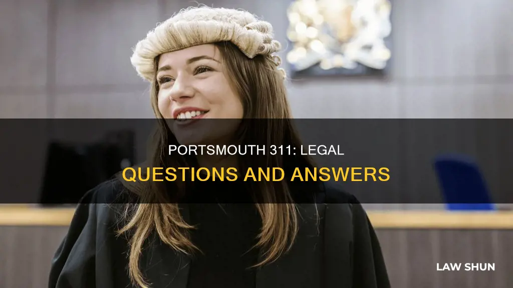can you call portsmouth 311 for law questions