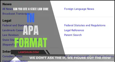 How to Cite State Law Codes in APA Format