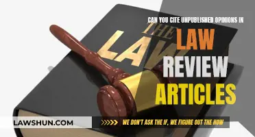 Citing Unpublished Opinions: Law Review Article Standards
