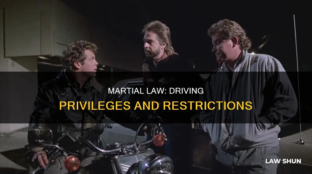 can you drive during martial law