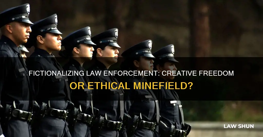 can you fictionalize law enforcement agencies