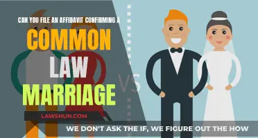 Affidavit Requirements for Common Law Marriage Confirmation