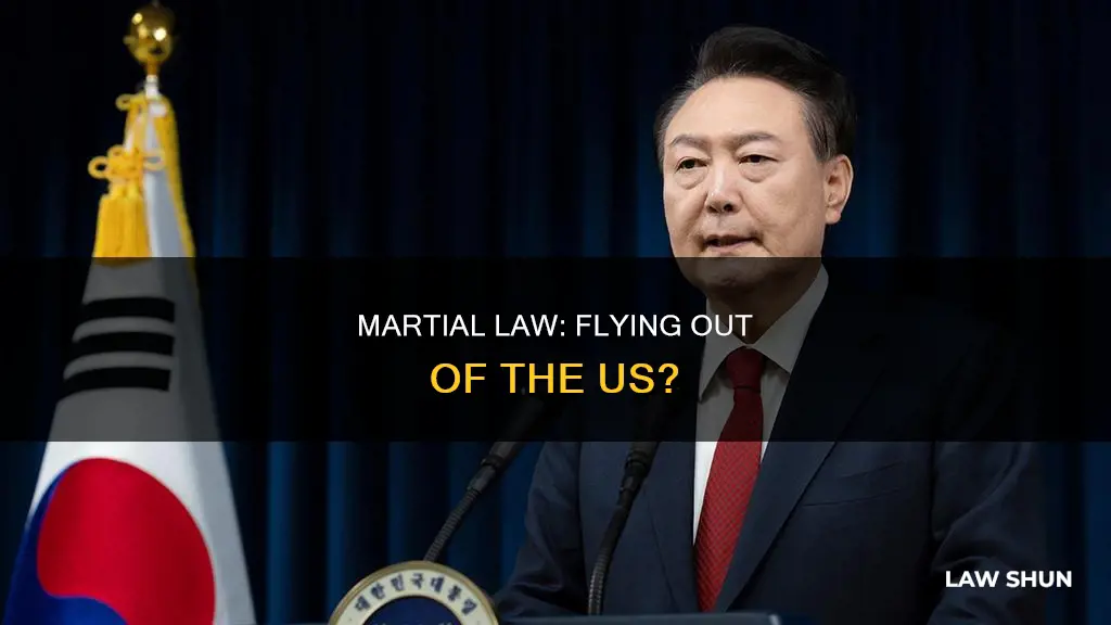 can you fly out of the us under martial law