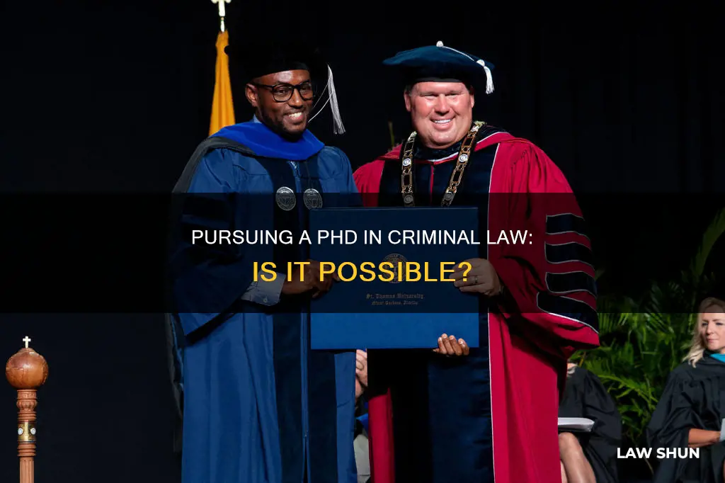 can you get a phd in criminal law