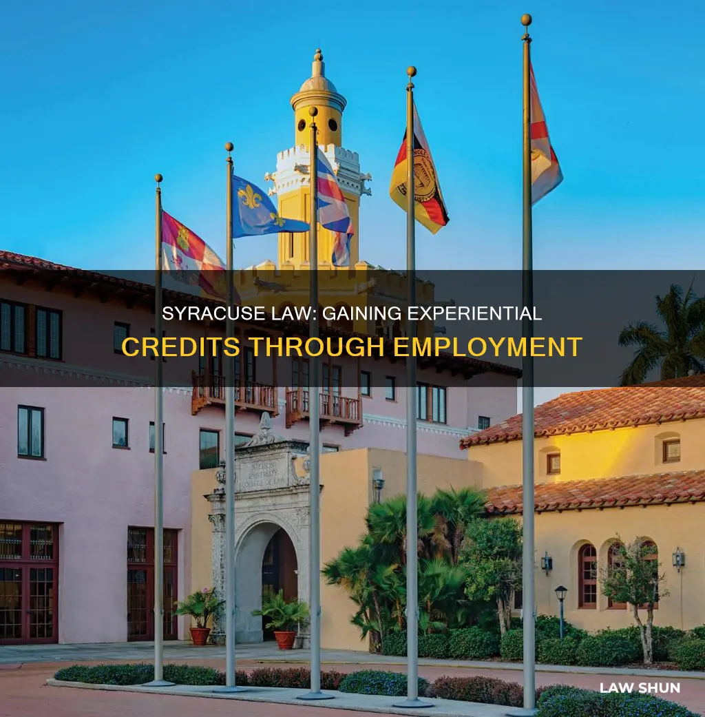 can you get experiental credits for your job syracuse law