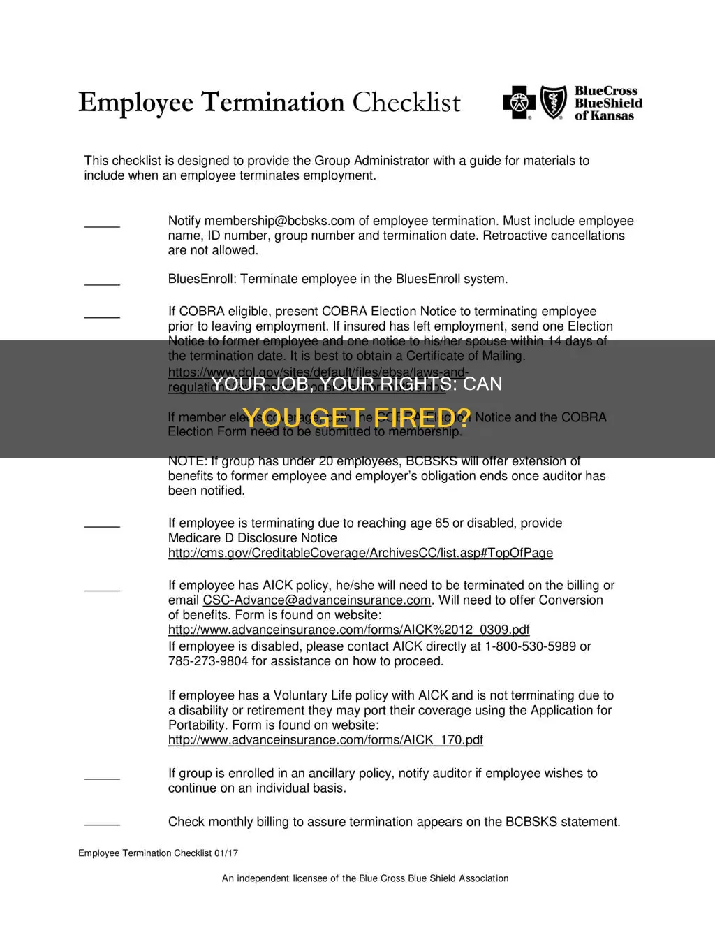can you get fired without warning legalmatch law library