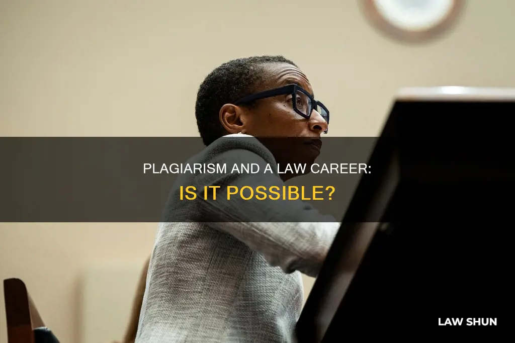 can you get into law career with plagiarism