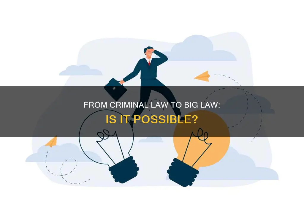 can you go from crim law to big law