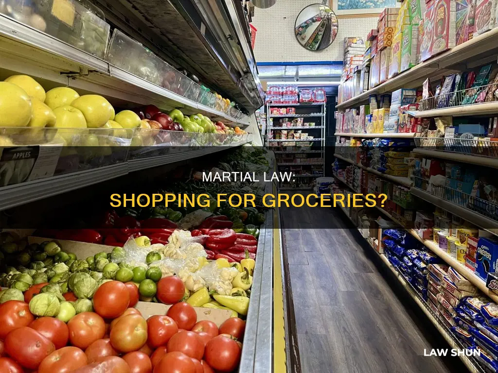 can you grocery shop under martial law