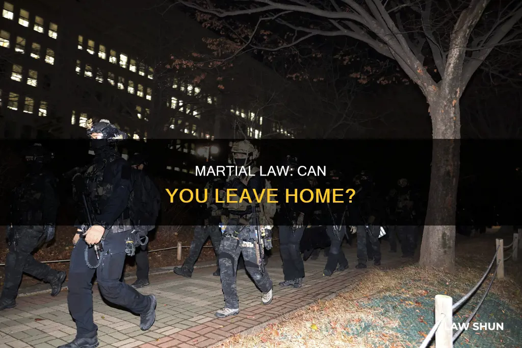 can you leave home during martial law