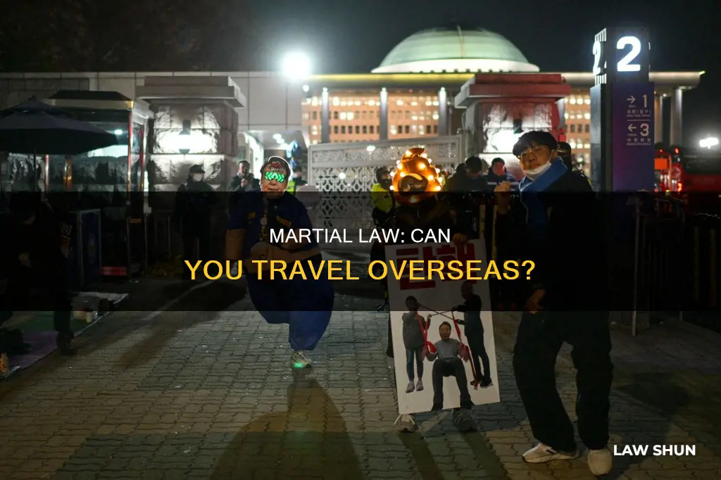 can you leave the country under martial law
