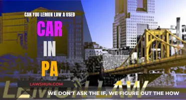 Lemon Law: Used Cars in PA