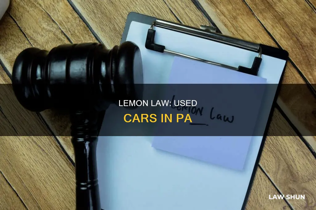 can you lemon law a used car in pa