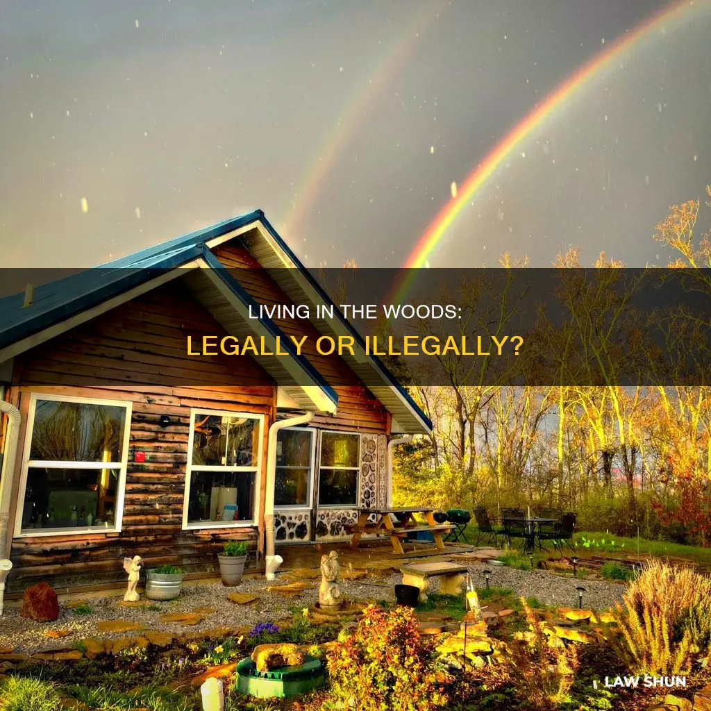 can you live in the woods with out breaking laws