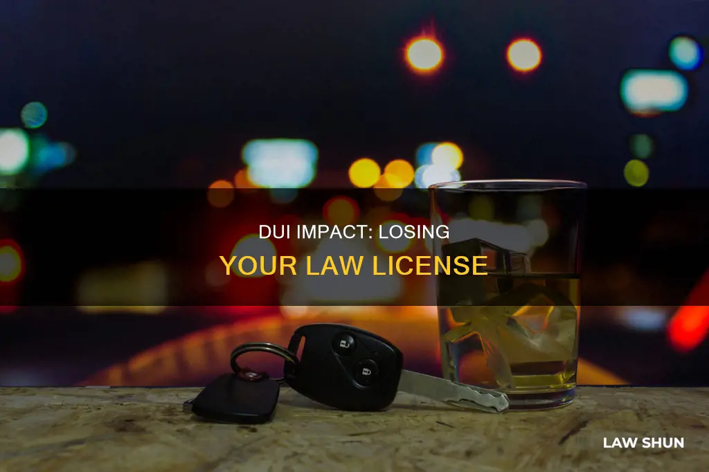 can you lose lincese to practice law with a dui
