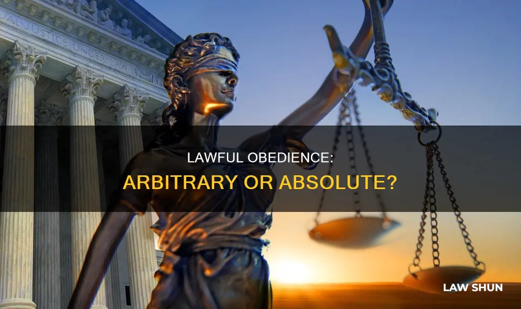 can you obey the law arbitrarily