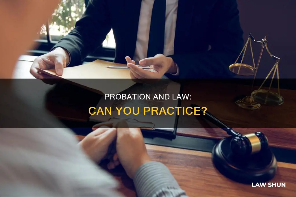 can you practice law while on probation