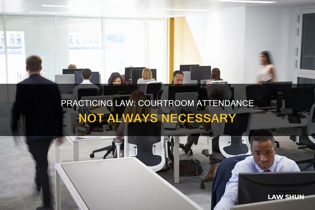 can you practice law without going to court