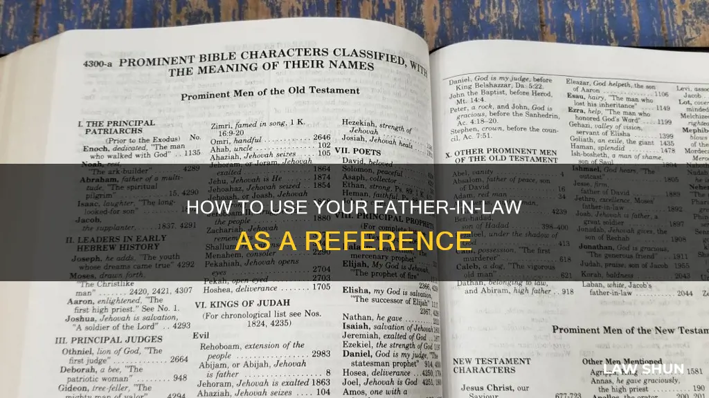 can you put down father in law as a references