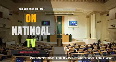 US Law on National TV: Is It Legal?
