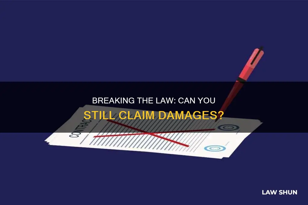 can you recieve damages if you were breakiing the law