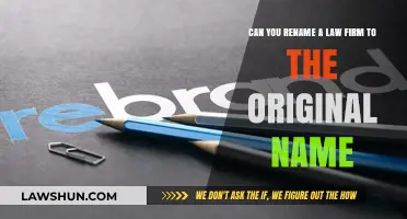 Reviving a Law Firm's Original Name: Is It Possible?