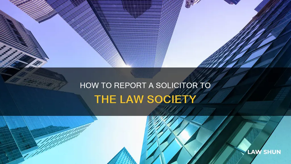 can you report a solicitor to the law society