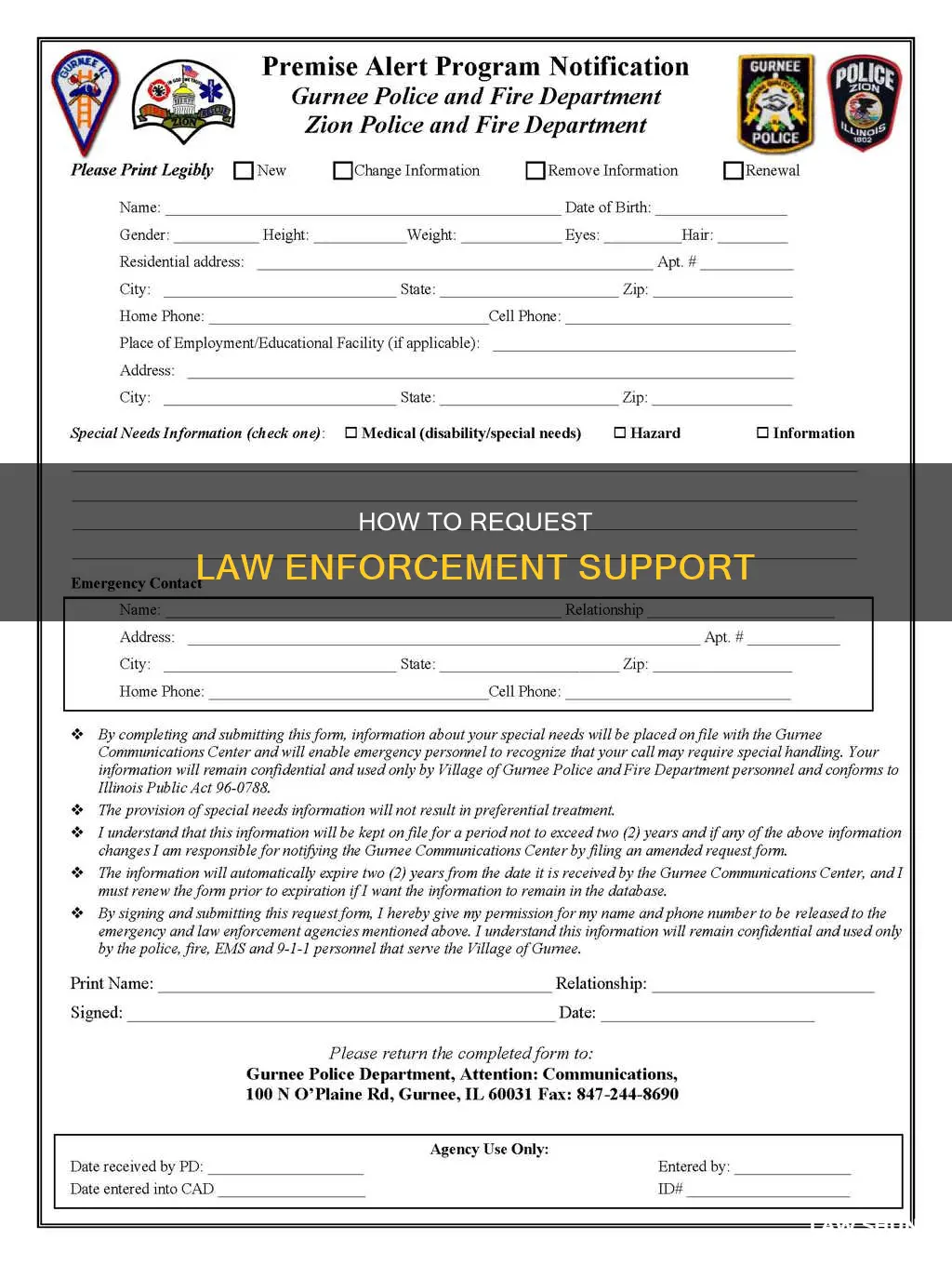 can you request law enforcement