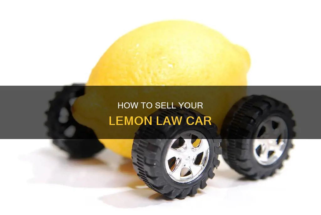 can you sell a lemon law car
