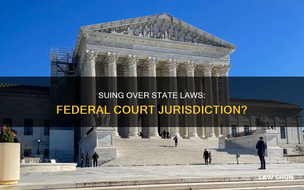 can you sue over a state law in federal court