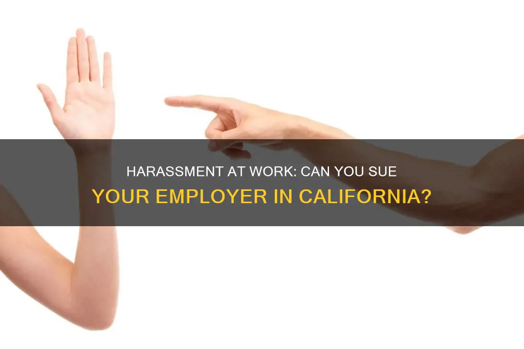 can you sue your employer for harassment california law