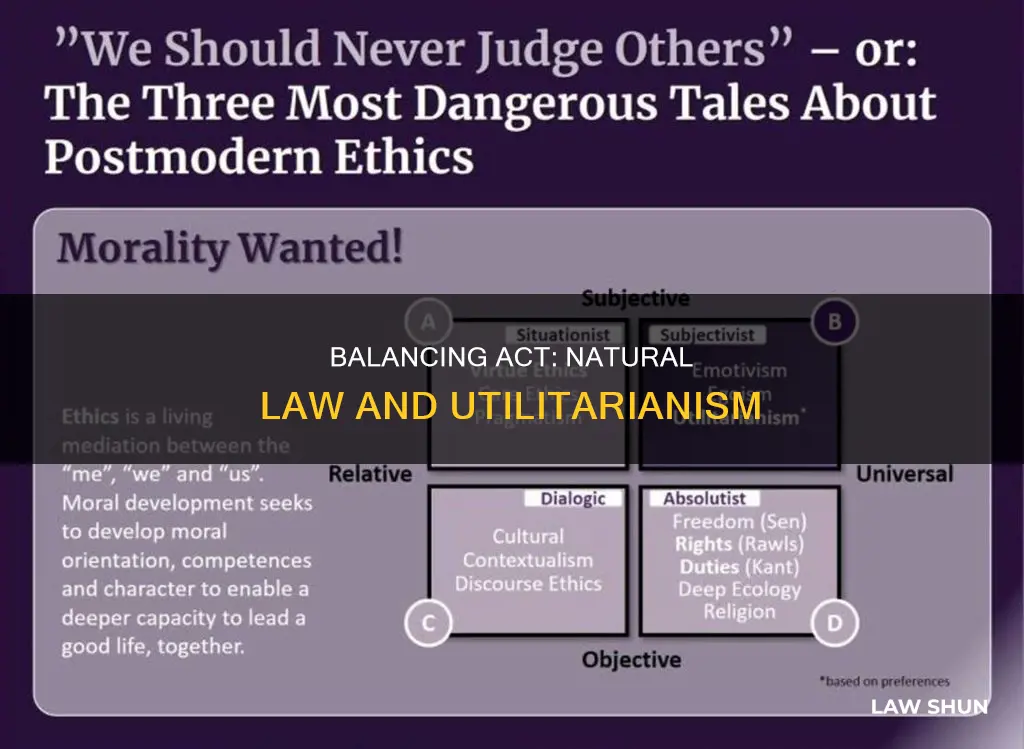can you support both natural law a utalitariasnism