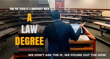 Law Degree: A University Teaching Career?