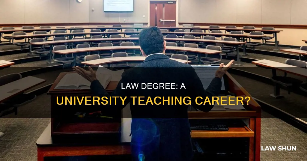 can you teach at a university with a law degree