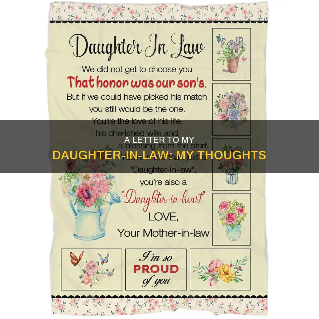 can you type a letter to your daughter in law
