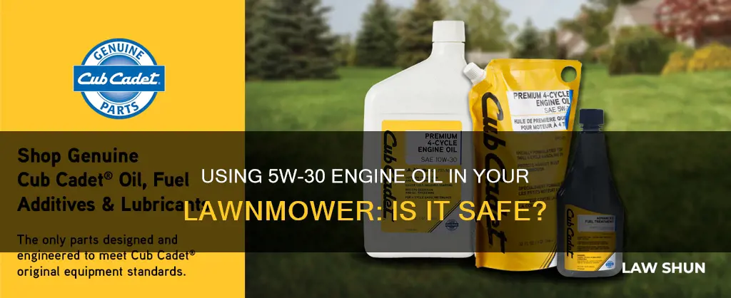 can you use 5w-30 in a law m9wer