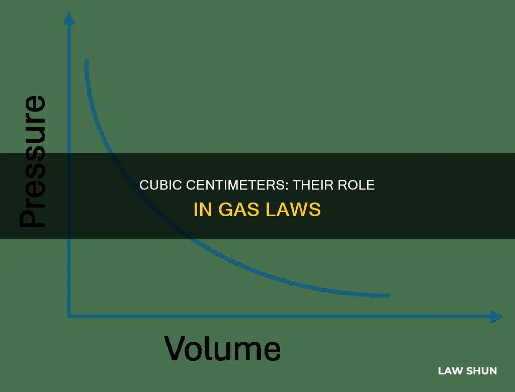 can you use cubic centimeter in gas law