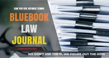 Law Journal Style: Defined Terms Usage