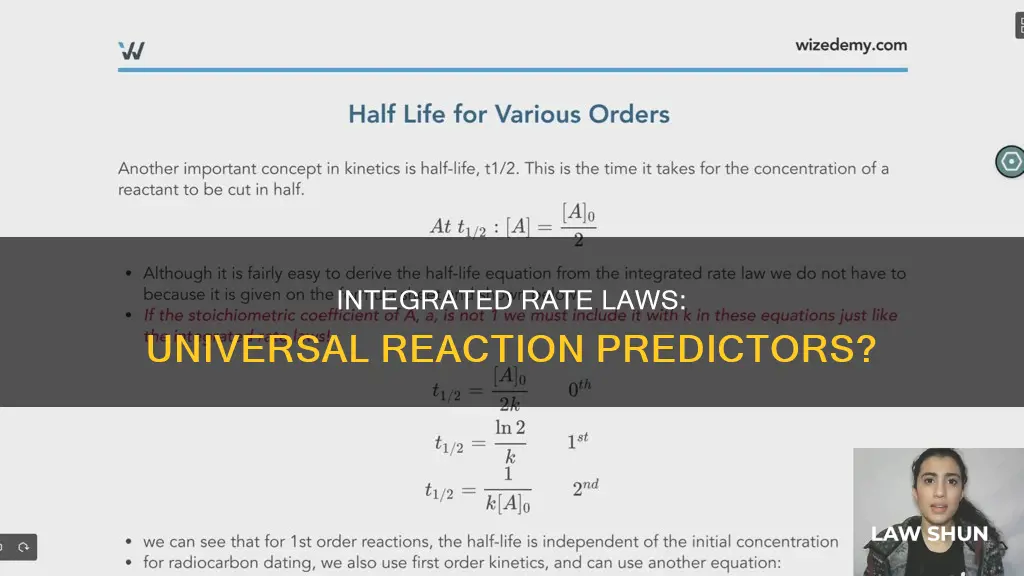 can you use integrated rate law for any resaction