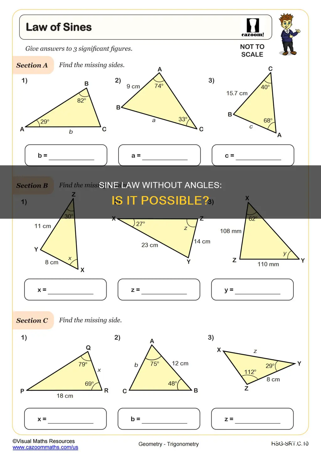 can you use law of sines without angles