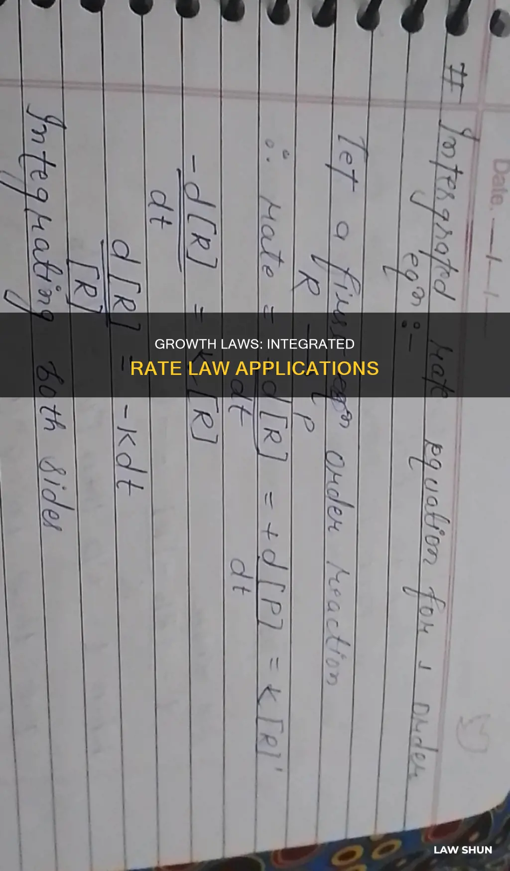 can you use the integrated rate law for growth