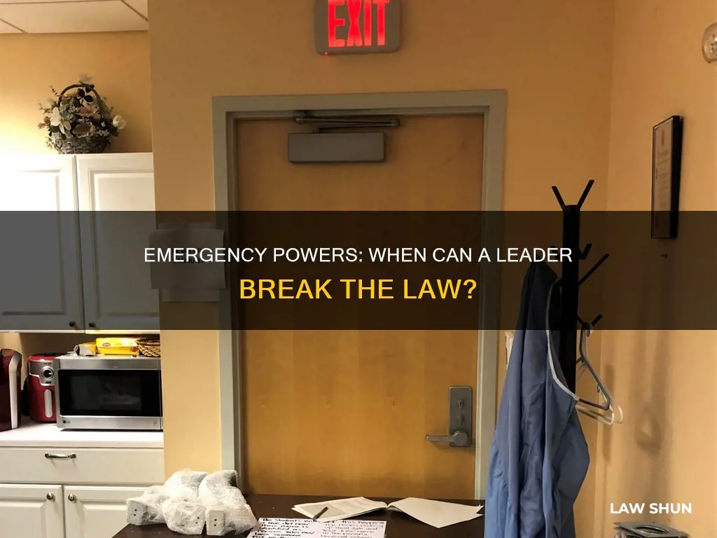 can you violate the law while declaring a national emergency