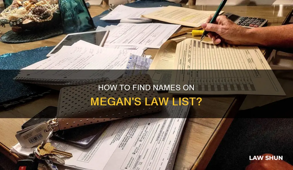 can ypu find a name on megans law
