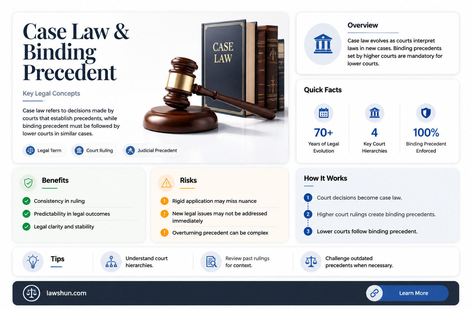 are case law and binding precedent same