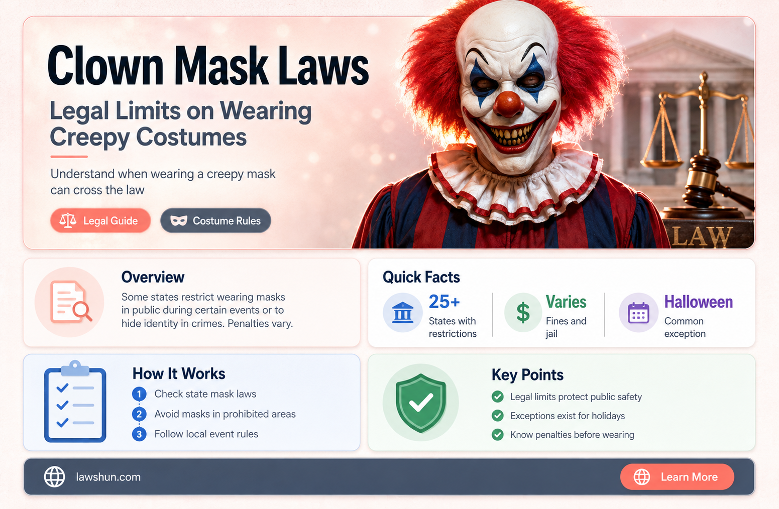 are there any laws about wearing clown masks